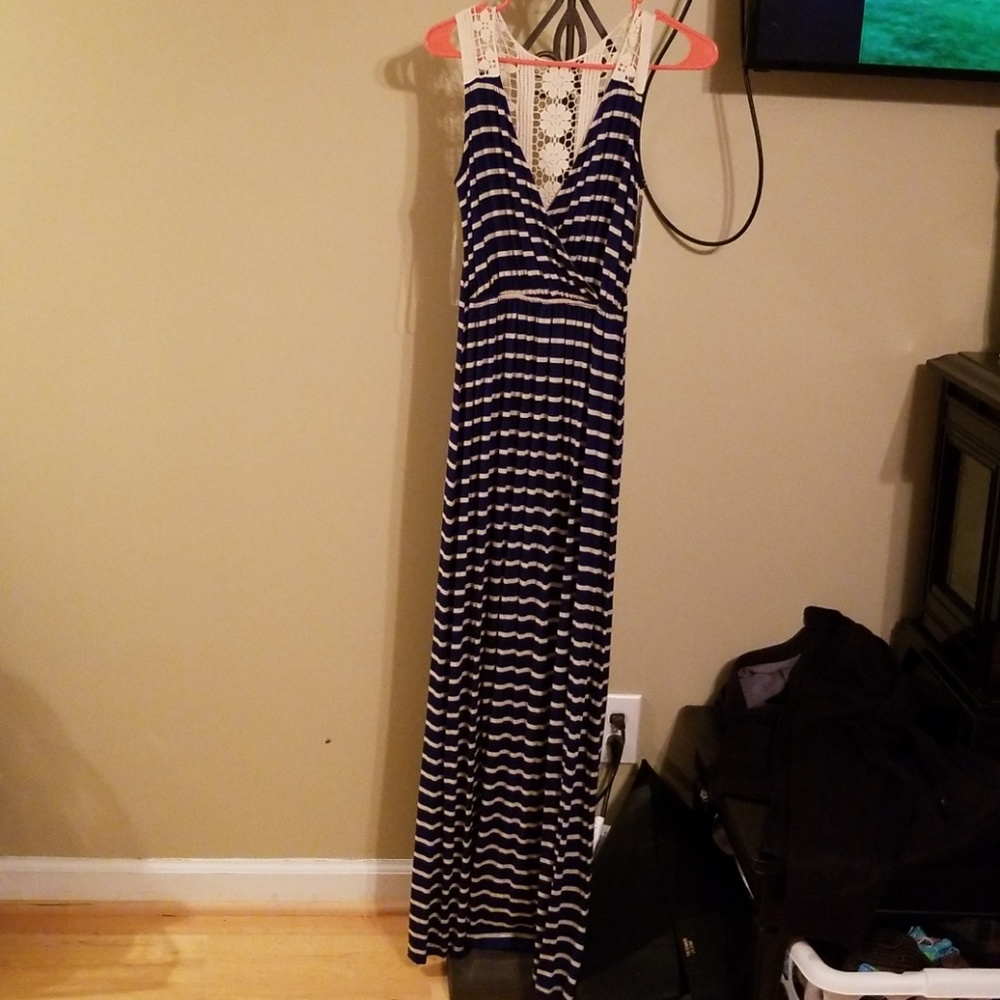 Pink lily summer long dress